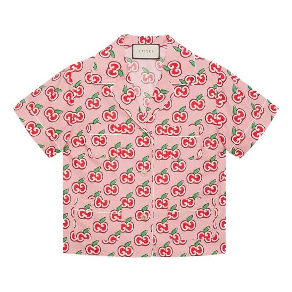 (WMNS) Gucci Qixi Festival Valentine's Day Special Bowling Shirt For Pink 629004-ZAEYQ-5196