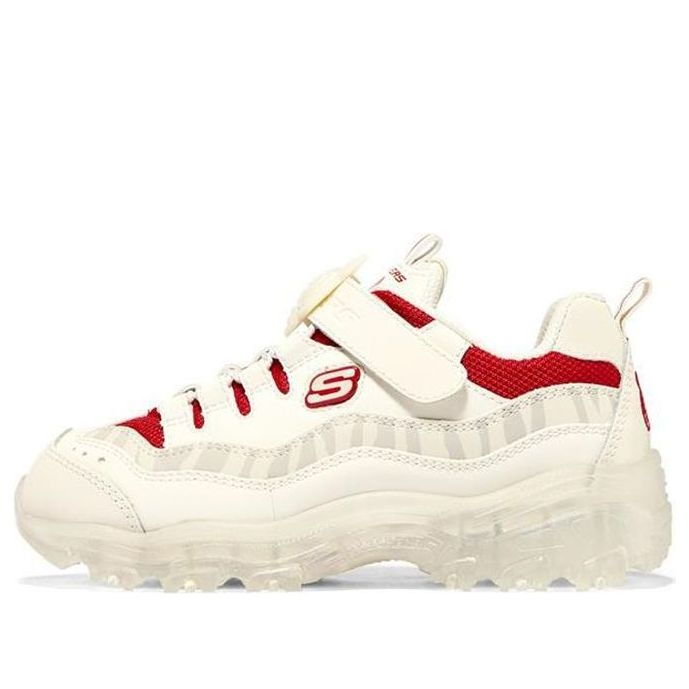 (GS) Skechers Ice D'lites 'Cream White Red' 317006L-NTRD