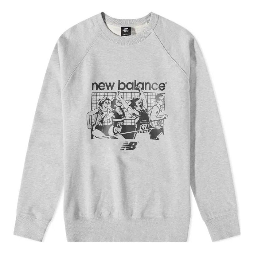 New Balance Athletics Remastered Graphic French Terry Crewneck Sweatshirt 'Athletic Grey' MT31525-AG