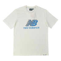 New Balance Essentials Logo Printed T-Shirt 'White Blue' NEA2V061-AS