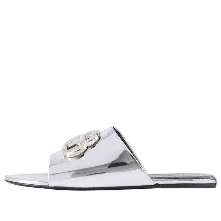 (WMNS) Balenciaga Oval Sandals Silver 614968W2AD18081