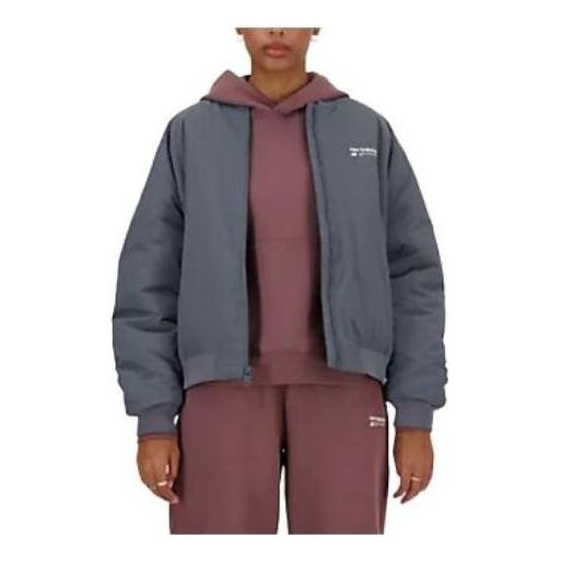 (WMNS) New Balance Linear Heritage Woven Bomber Jacket 'Graphite' WJ33507-GT