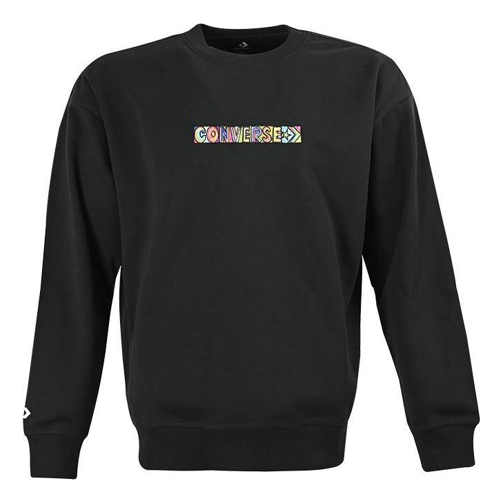 Converse Embroidered Workmark Fleece Crew 'Black' 10023777-A03