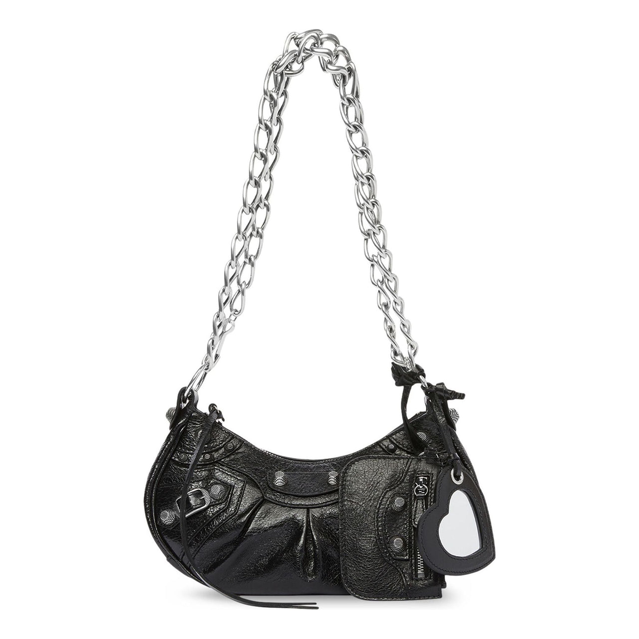 (WMNS) Balenciaga Le Cagole Xs Shoulder Bag With Chain 'Black' 7128131VG9Y1000