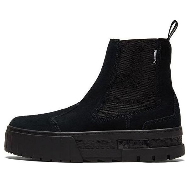 (WMNS) PUMA Mayze Chelsea Suede 'Triple Black' 382829-01