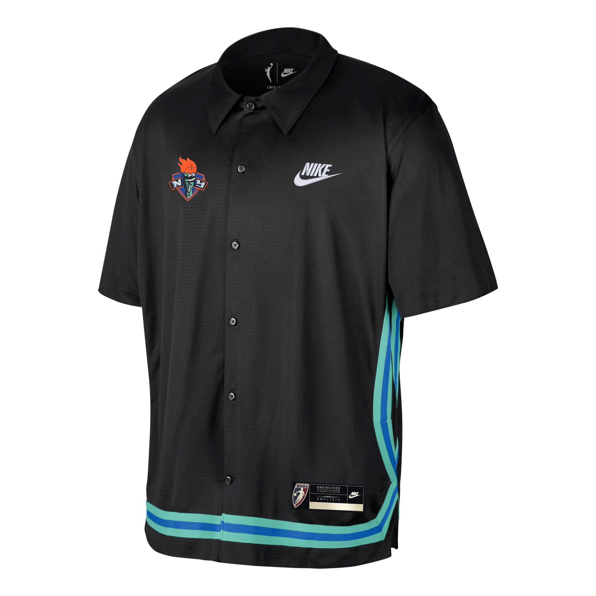 Nike Dri-FIT WNBA New York Liberty Court Origins T-Shirt 'Black White' IM6714-010