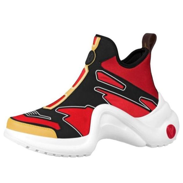 (WMNS) LOUIS VUITTON Archlight Ankle Sneakers 'Red Yellow Black' 1A7TWC