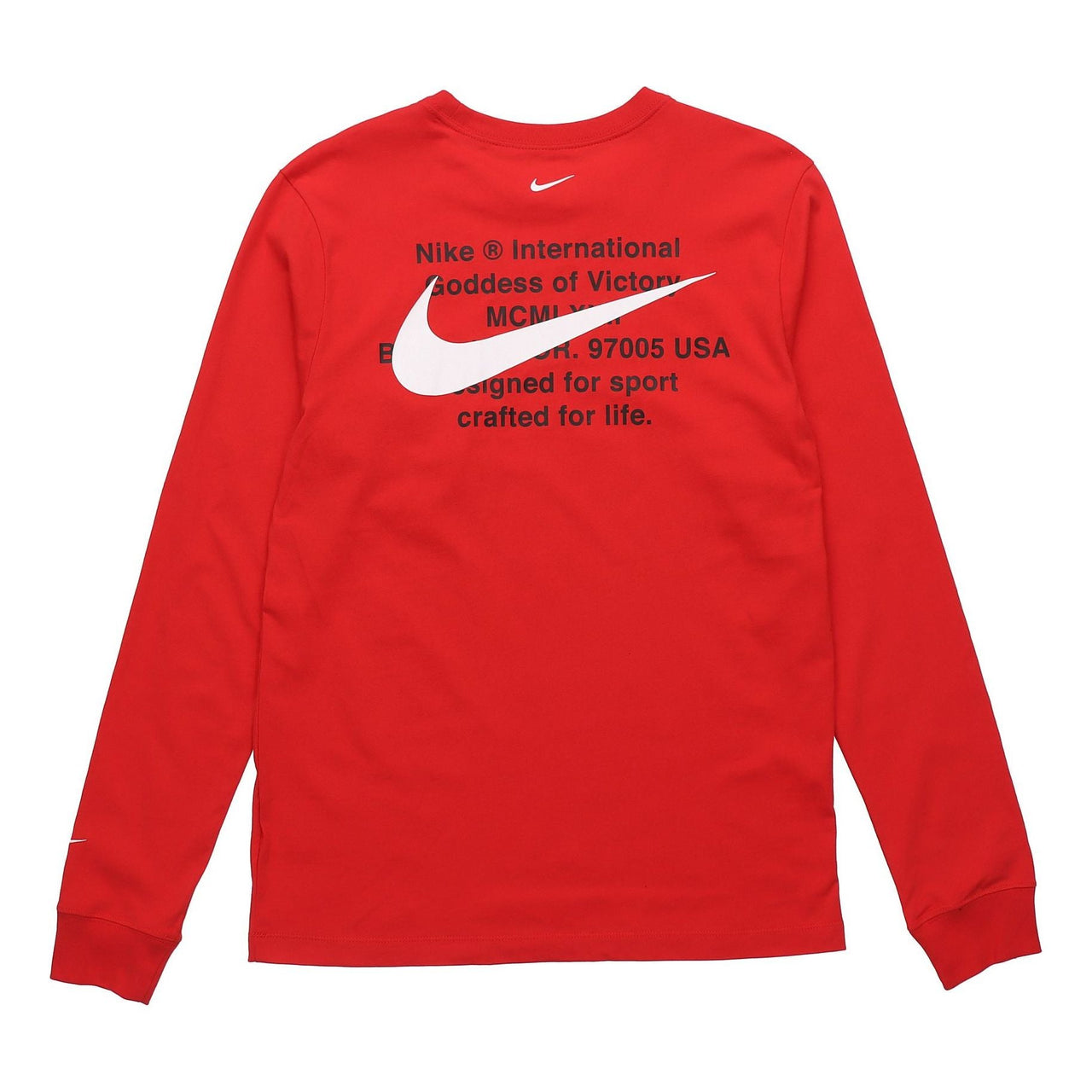 Men's Nike Printing Round Neck Long Sleeves Red T-Shirt CK2260-657