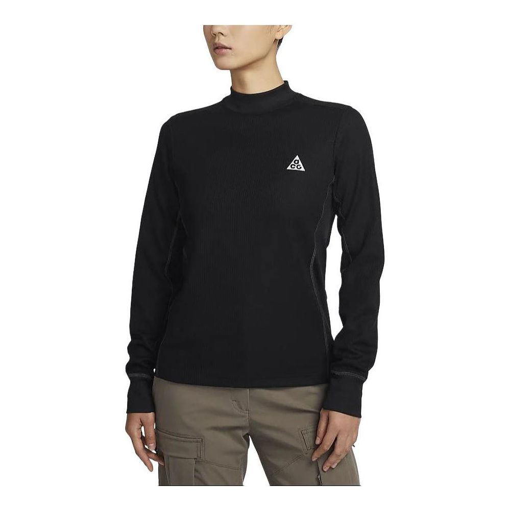 (WMNS) Nike ACG Dri-FIT ADV Goat Rocks Long Sleeve T-shirt Asia Sizing 'Black White' FB8005-010