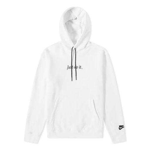 Nike Sportswear JDI Fleece Pullover Casual Drawstring White CI9406-100
