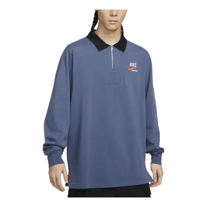 Nike Sportswear Trend Men's Rugby Tops 'Finn Blue Black' DX6754-491