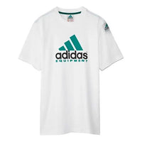 adidas originals Eqt Logo Tee Alphabet Printing Round Neck Breathable Short Sleeve White HG8098