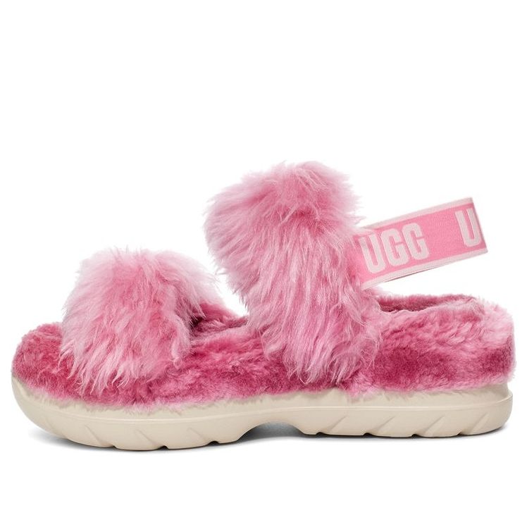(WMNS) UGG Fluff Sugar Sandal Lightweight Cozy Sports Sandals Pink Red 1119999-STPN