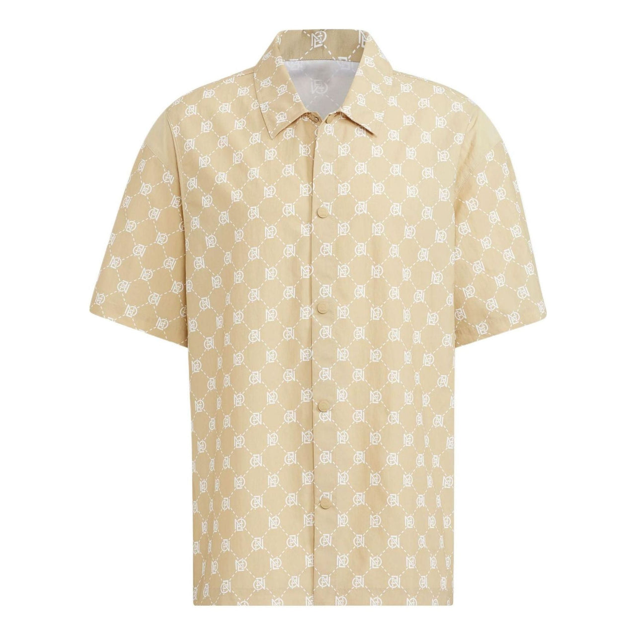 adidas neo Pattern Full Print Athleisure Casual Sports Short Sleeve Shirt 'Gold' IB5857