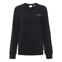 (WMNS) Burberry SS21 Alphabet Pure Cotton Round Neck Pullover Hoodie Black 80255211