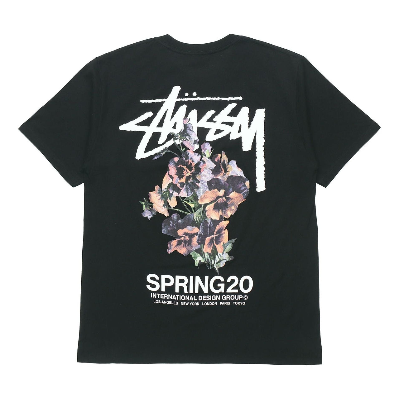 Stussy Unisex SS20 Bouquet Printing Black 1904565-BLK