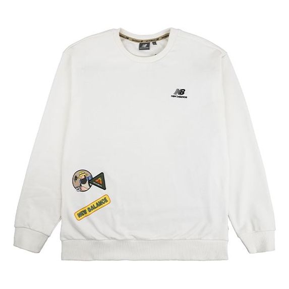 New Balance x JHI Crossover Cartoon Printing Casual Round Neck Pullover White NCA89073-IV