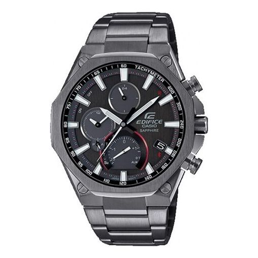 Men's CASIO Edifice Bluetooth Solar Energy Watch Solar Powered Mens Gray Analog EQB-1100DC-1A