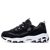 (WMNS) Skechers D'LITES Low-Running Shoes Black 13142-BKW