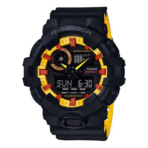 CASIO G-Shock Analog-Digital 'Black Yellow' GA-700BY-1A-PERSON