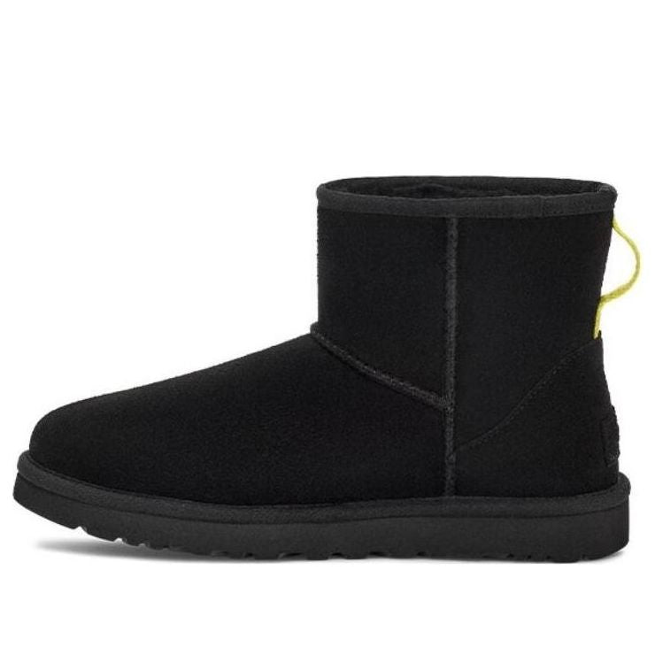 (WMNS) UGG Classic Mini Side Logo 'Black Neon Green' 1144057-BLK