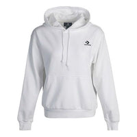 (WMNS) Converse Small logo Long-sleeve Hooded Sweater White 10019442-A12