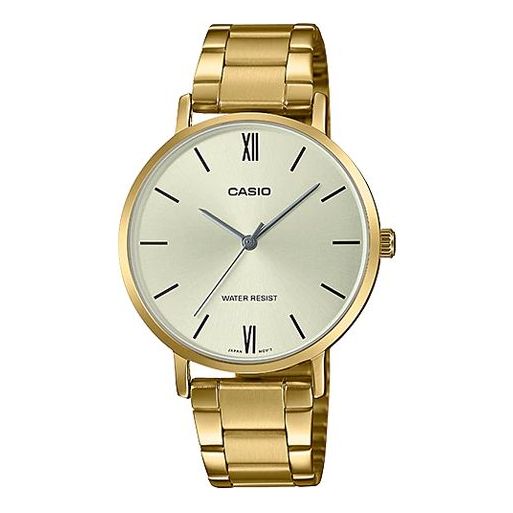 CASIO DRESS Series Waterproof Gold Analog LTP-VT01G-9B