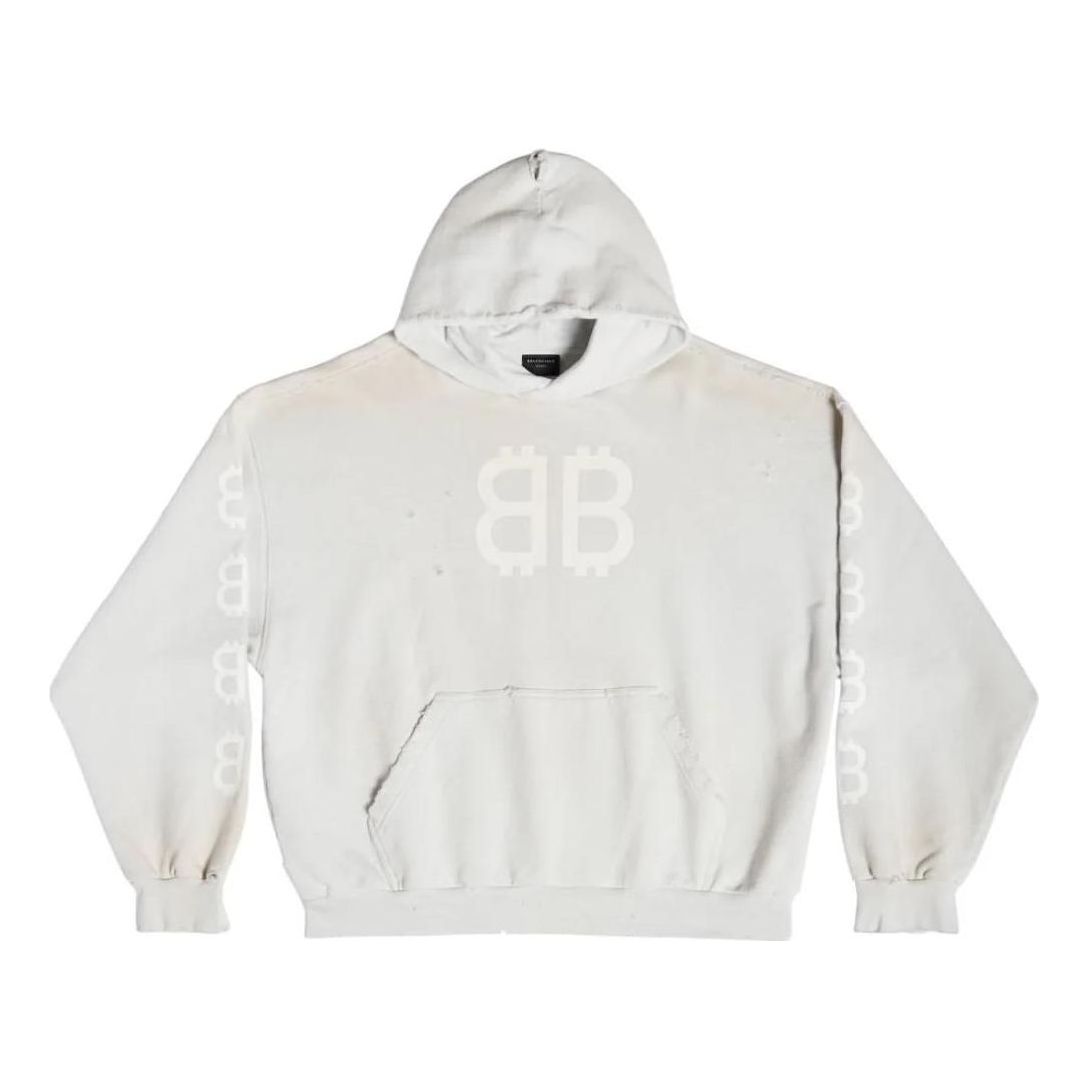 Balenciaga Crypto Hoodie Medium Fit 'Off White' 742603TOVU7