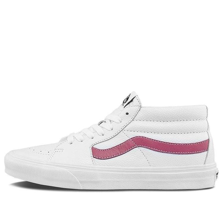 Vans Unisex Sk8-Mid Mid-Top Sneakers White/Red VN0A3WM3B84