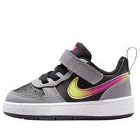 (TD) Nike Court Borough Low Recraft 'Black Cement Grey White Vivid Purple' IO6964-001