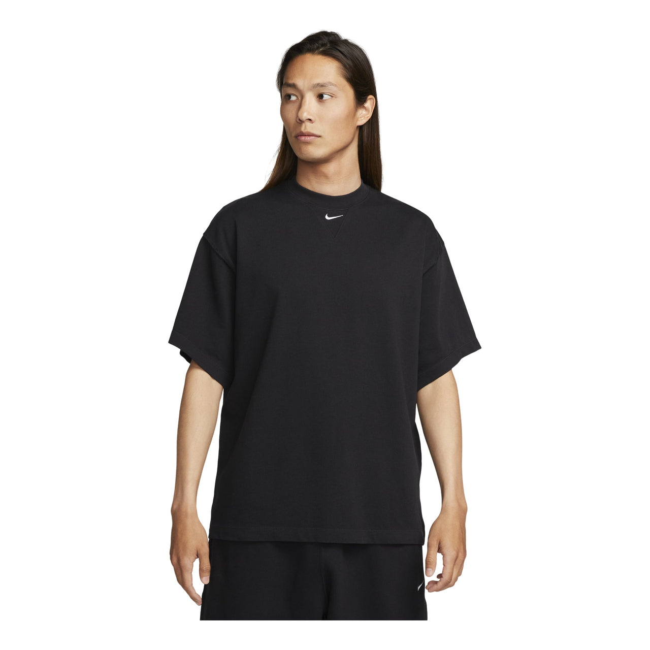 Nike Solo Swoosh Heavyweight Short Sleeve Tee 'Black' FB7866-010