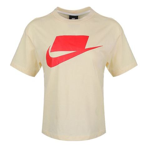 (WMNS) Nike Sportswear Chest Classic Large Logo Short Sleeve Yellow AH4008-115
