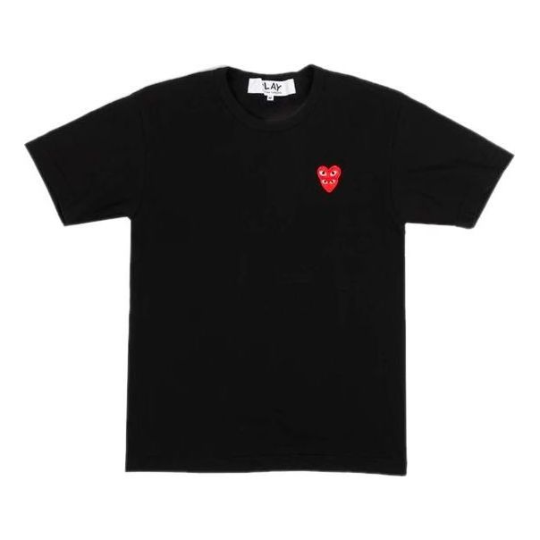 COMME des GARCONS PLAY Basic T-Shirt Red Family Heart 'Black' AZ-T288-051-1