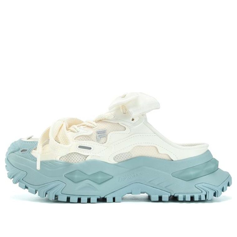 (WMNS) FILA FUSION Bianco Mule Slippers 'White Blue' T12W331302FGE