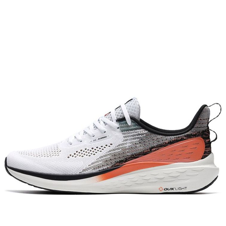 361 Degrees QU!K Light Breathable Running Shoes 'White Black Orange' 572022241-5