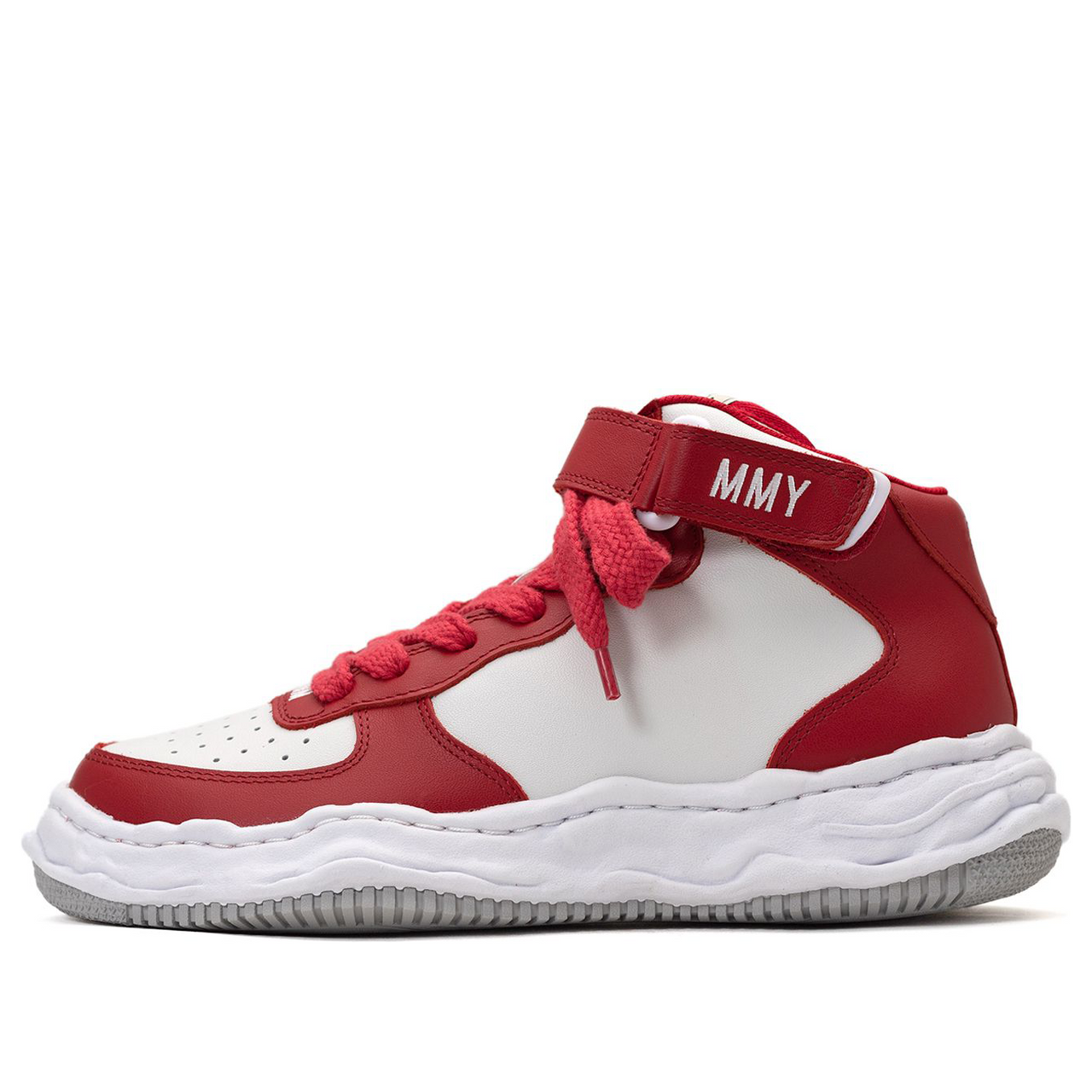 Maison MIHARA YASUHIRO WAYNE OG Sole Leather High-top Sneaker 'Red' A08FW705-WHTRED