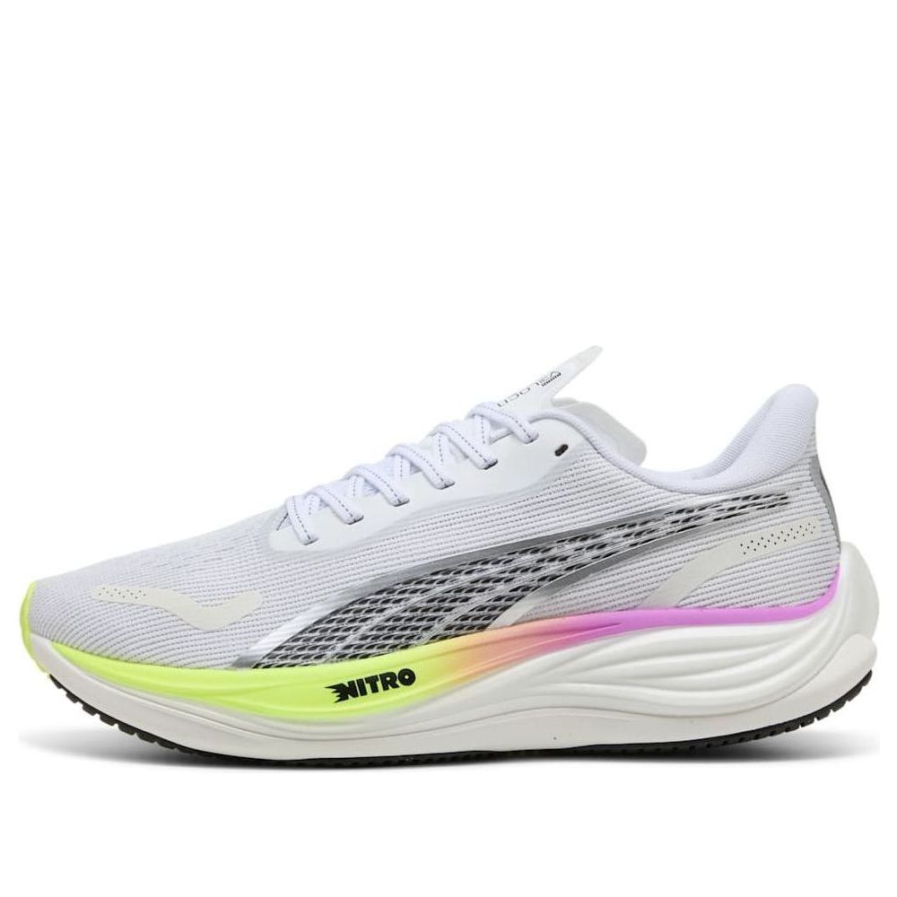PUMA Velocity Nitro 3 'White Pure Magenta Yellow Alert' 377748-19