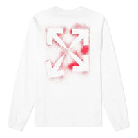 Off-White Back Hollow Out Arrow Long Sleeves White OMAB001E20JER0040125