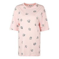 McQ Alexander McQueen Swallow Printing Round Neck Short Sleeve Pink 494256-RNJ54-5703