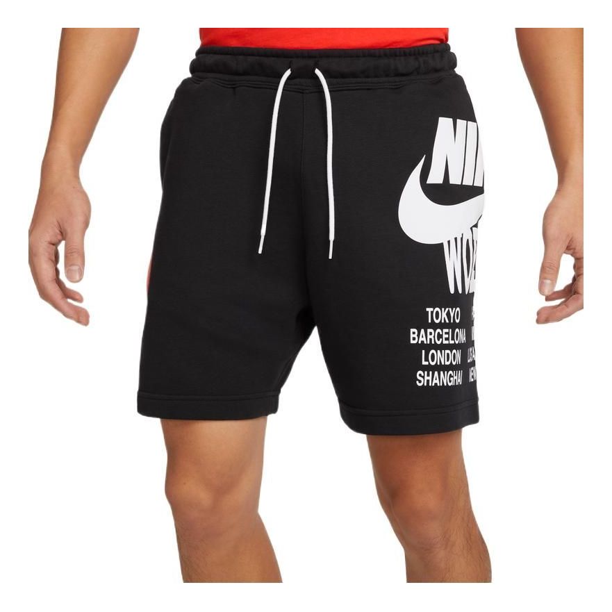 Men's Nike Logo Printing Breathable Sports Shorts Black DN4420-010