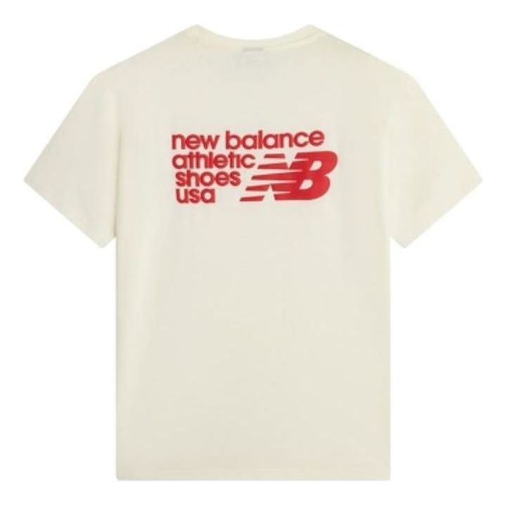 New Balance Casual Logo Tee Asia Sizing 'White Red' AMT22395-IV