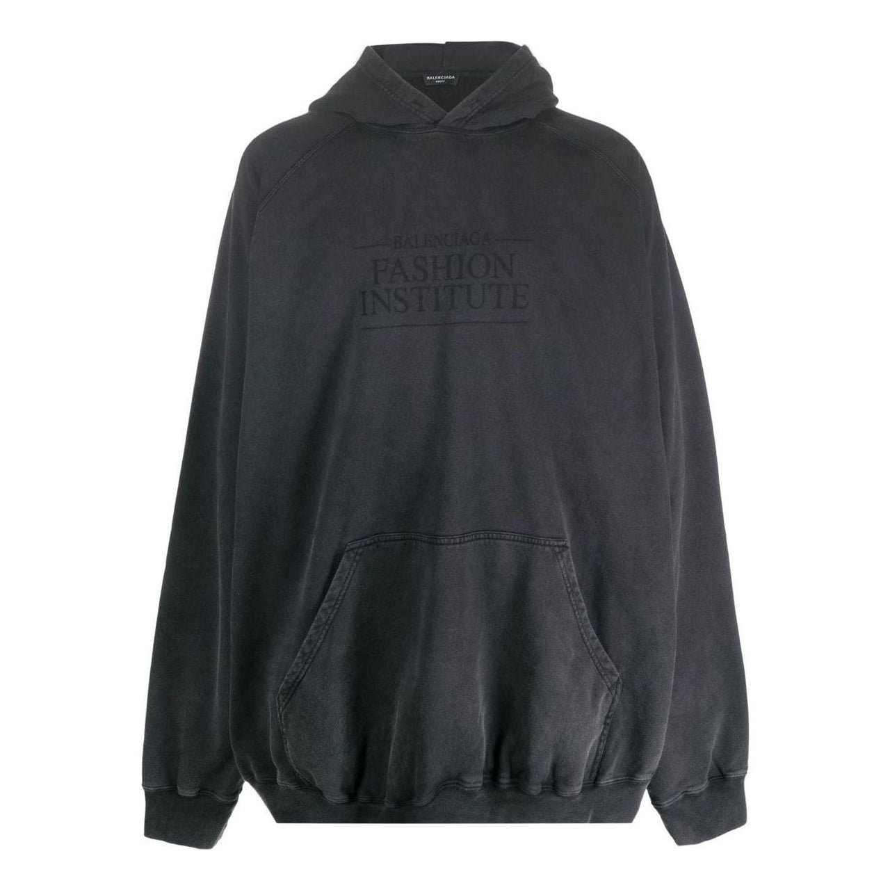 Balenciaga Fashion Institute Oversized Hoodie 'Washed Black' 697879TMVK18190