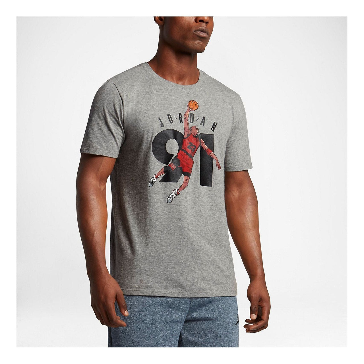 Air Jordan 6 Ninety One T-Shirt 'Grey' 833933-063