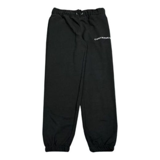 (WMNS) Converse Logo Sweatpants 'Black' 10024730-A01