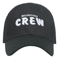 Balenciaga Embroidered Crew Logo Baseball Cap 'Black' 617139410B21000