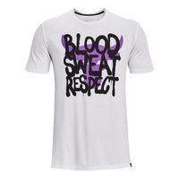 Under Armour Project Rock Payoff Short Sleeve T-shirt 'White Purple Black' 1373745-100