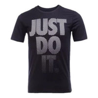Men's Nike Alphabet Printing Round Neck Pullover Black T-Shirt 804996-010
