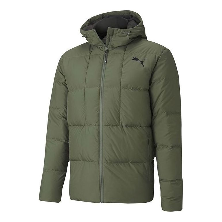 PUMA Essentials Down Jacket 'Green Black' 585534-64