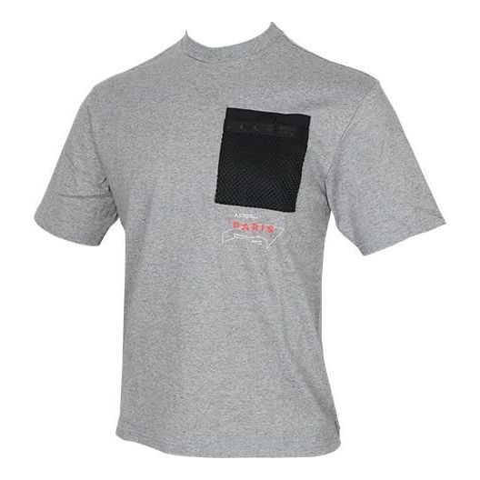 Men's Nike Alphabet Printing Logo Round Neck Short Sleeve Gray T-Shirt DM3103-010
