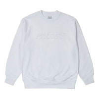 PALACE Unisex Bossy Crew Logo Round-neck Sweatshirt White P20CW002